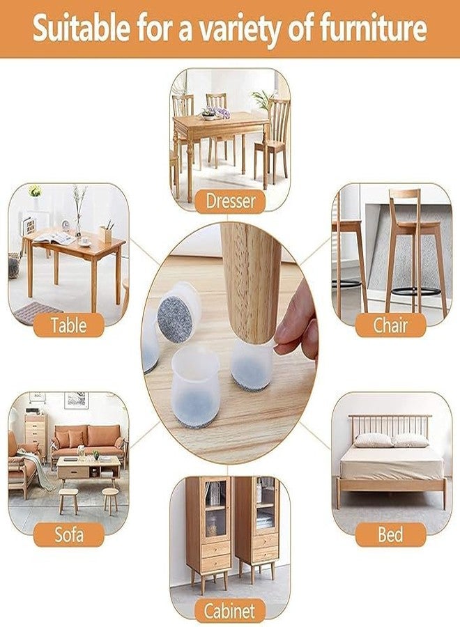 أغطية أرجل الكراسي المصنوعة من السيليكون من سوينليش، 8 قطع | واقيات أرجل الأثاث للأرضيات | أغطية أرجل الكراسي والطاولات مانعة للانزلاق لمنع الخدوش والضوضاء | وسادات مطاطية مرنة للأرضيات الخشبية (بني) - Image 4